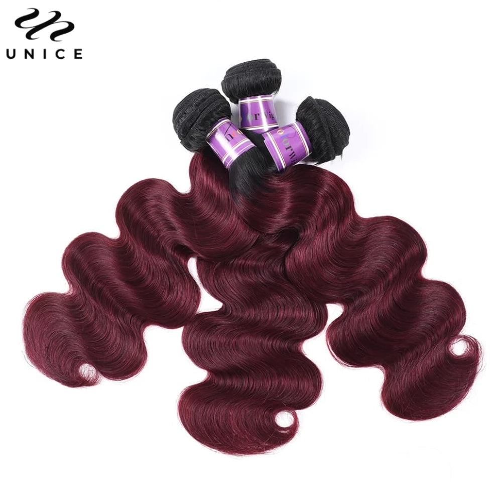 Hair Burgundy Body Wave Human Hair Bundles