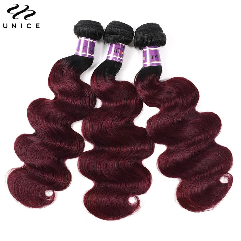 Hair Burgundy Body Wave Human Hair Bundles