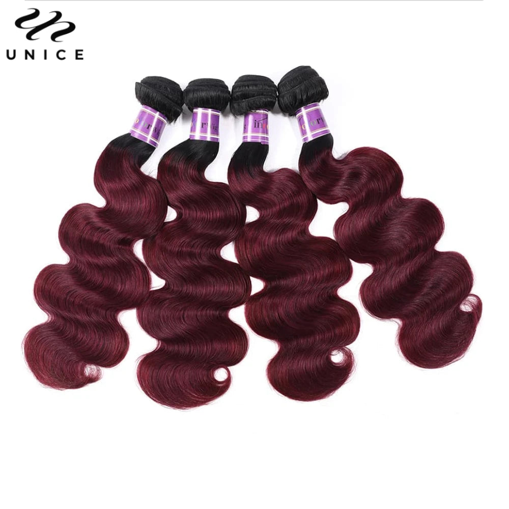 Hair Burgundy Body Wave Human Hair Bundles