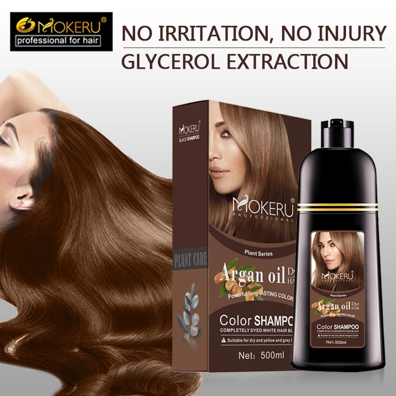 Natural Organic Brown Hair Color Permanent Hair Coloring Shampoo