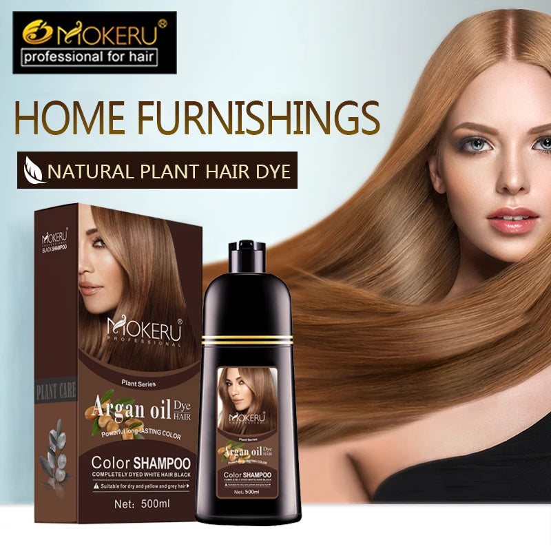 Natural Organic Brown Hair Color Permanent Hair Coloring Shampoo