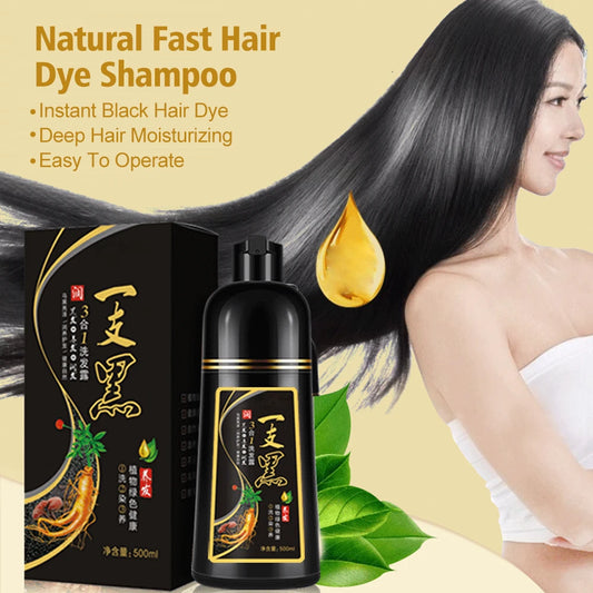 500ml Black Hair Color ShampooOrganic