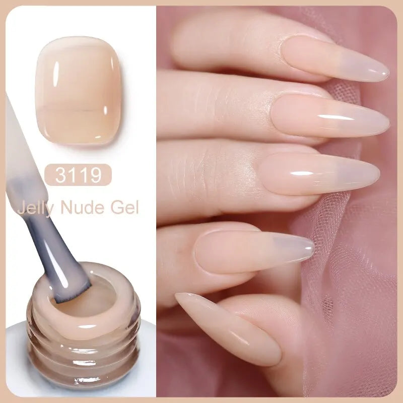 3pcs/Set Jelly Gel Polish Nude Pink