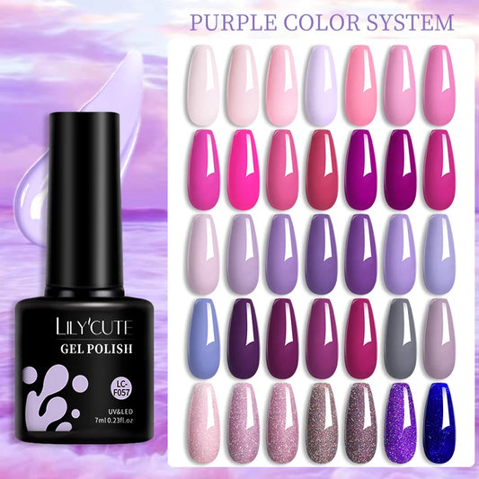 LILYCUTE 129 Colors 7ML Nail Gel Polish