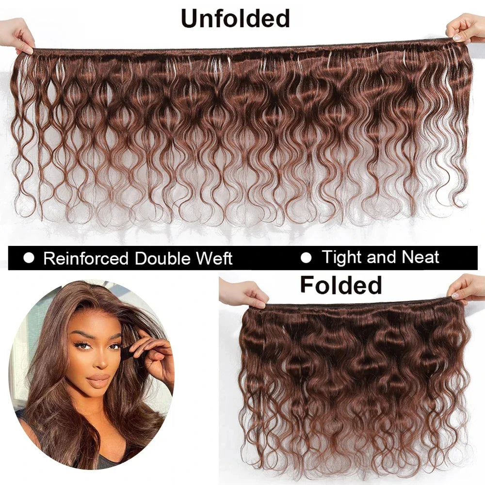 Brown Raw 100% Human Hair Bundles