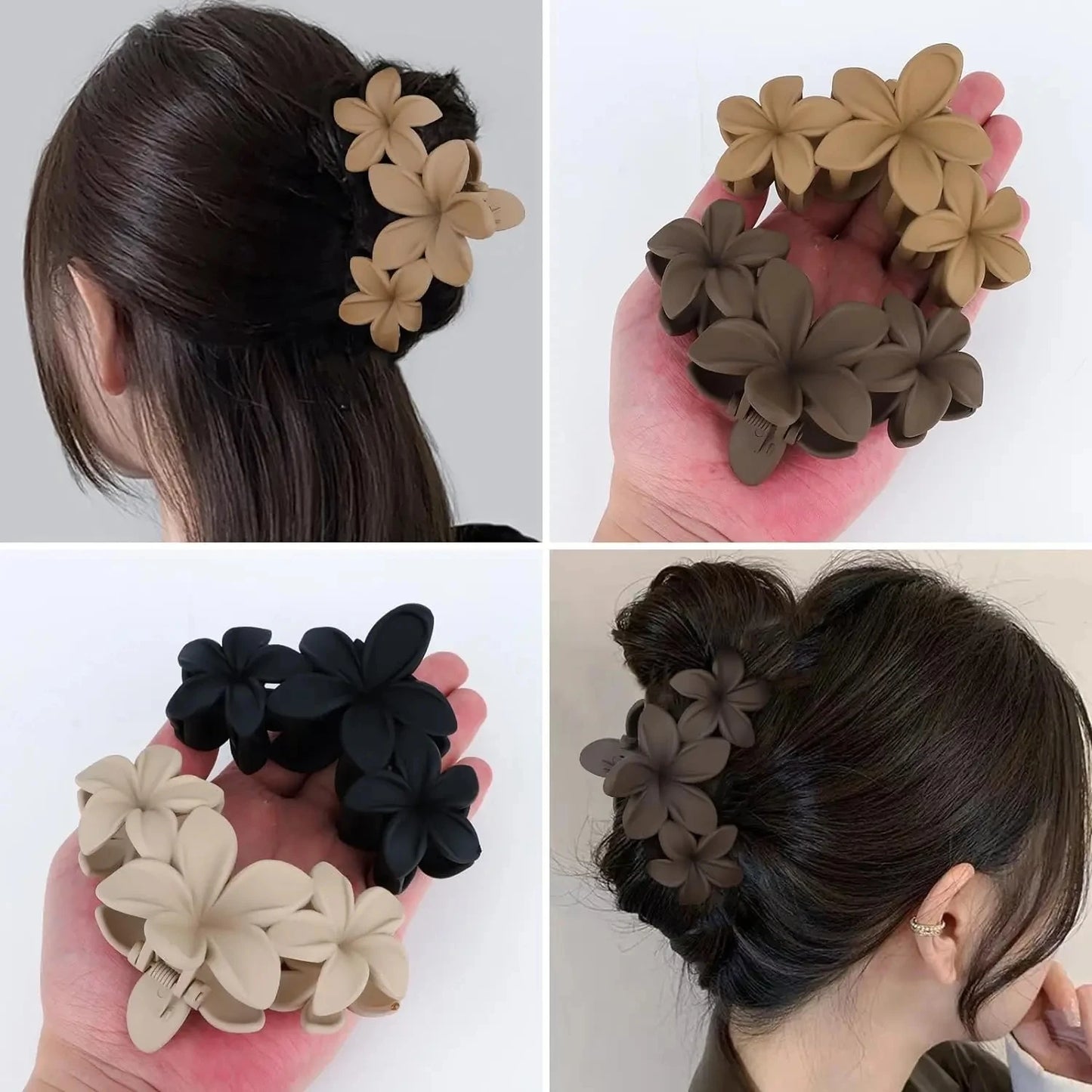 Flower Hair Claw Clips