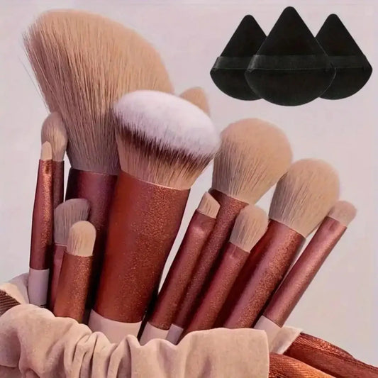 13 Pcs Premium Synthetic Nylon Makeup Brush Set