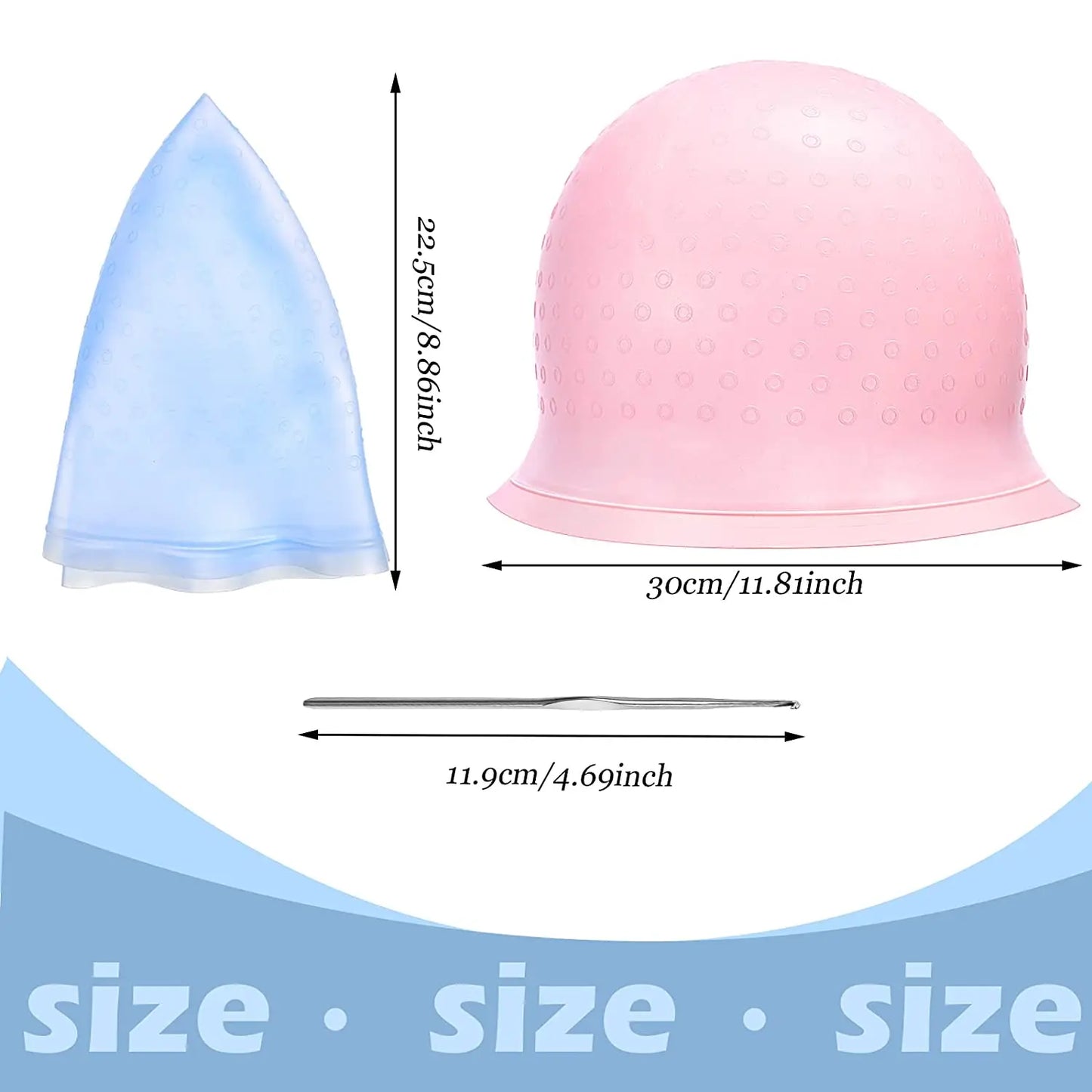 Hair Coloring Highlighting Cap Reusable Silicone