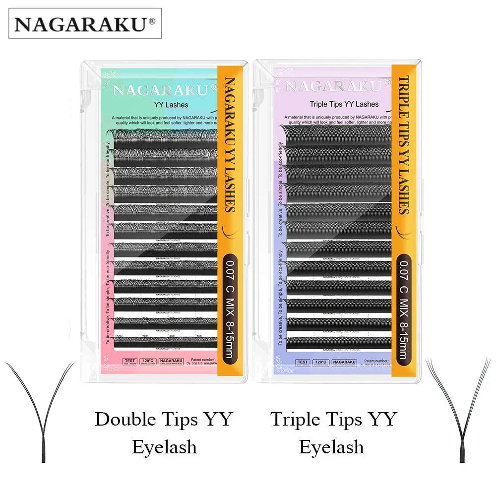 YY Shape Double and Triple Tips Eyelash Extensions