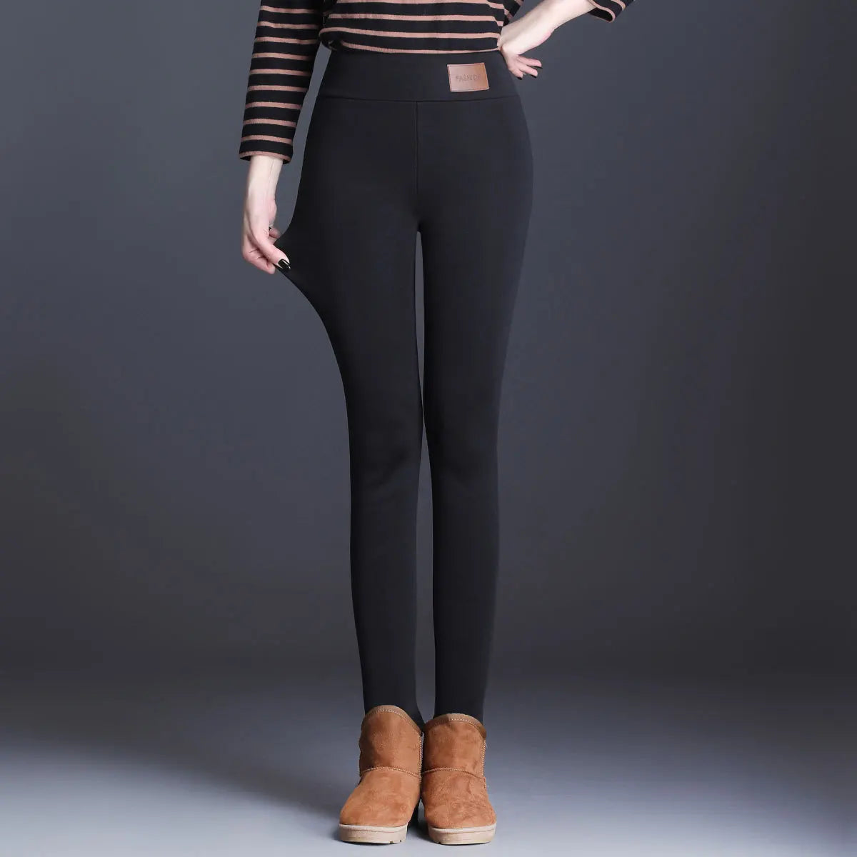 Women Lamb Fleece Legging Seamless High Waist Thick Thermal Legging