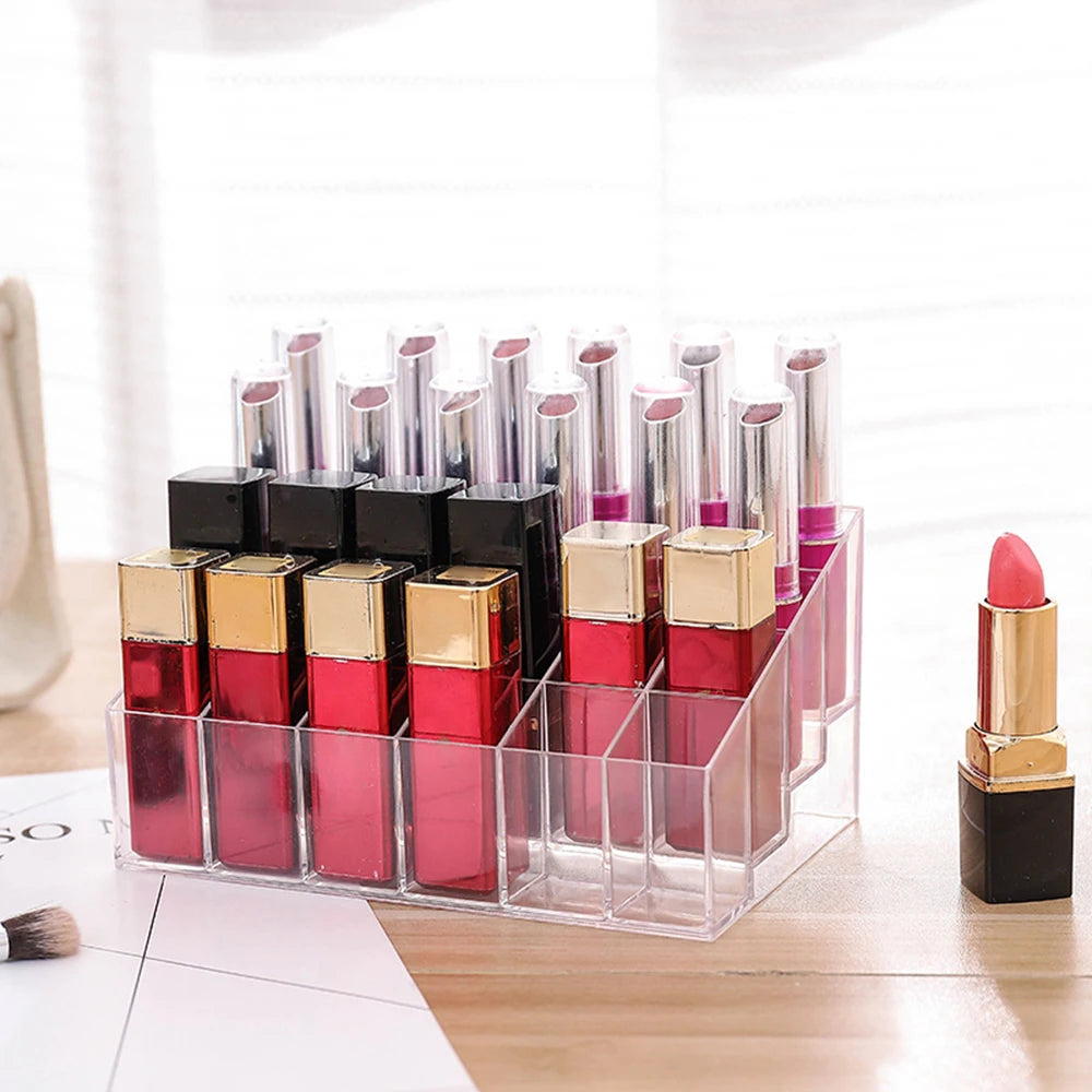 Transparent Cell Cosmetics Storage Rack