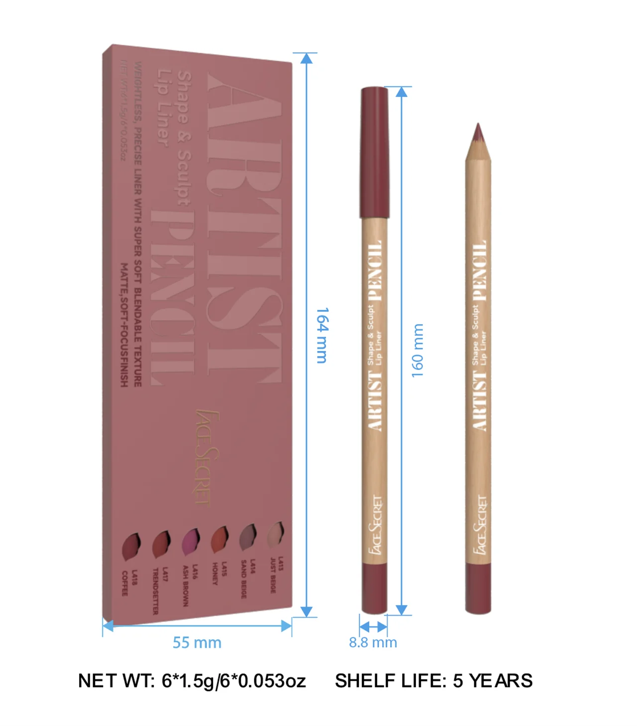 Lip Liner Pencil Set