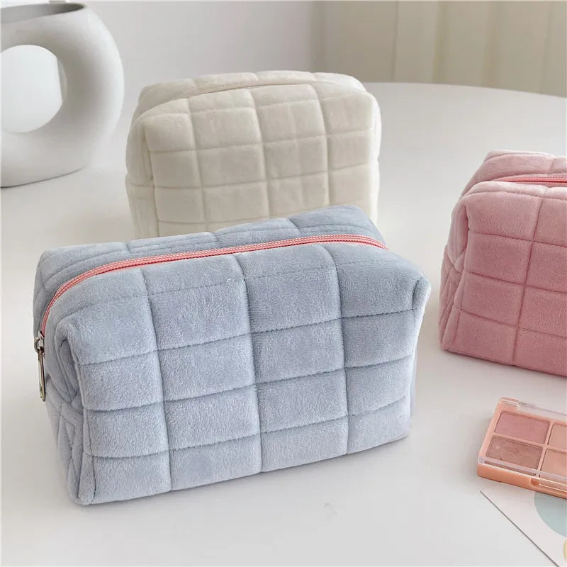 Solid Fur Cosmetic Storage Bag Makeup Organizer