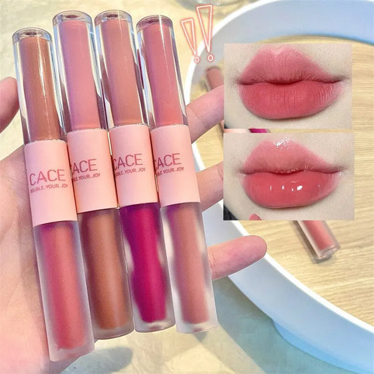 Double End Lip Glaze Full Gloss Mirror And Matte Velvet