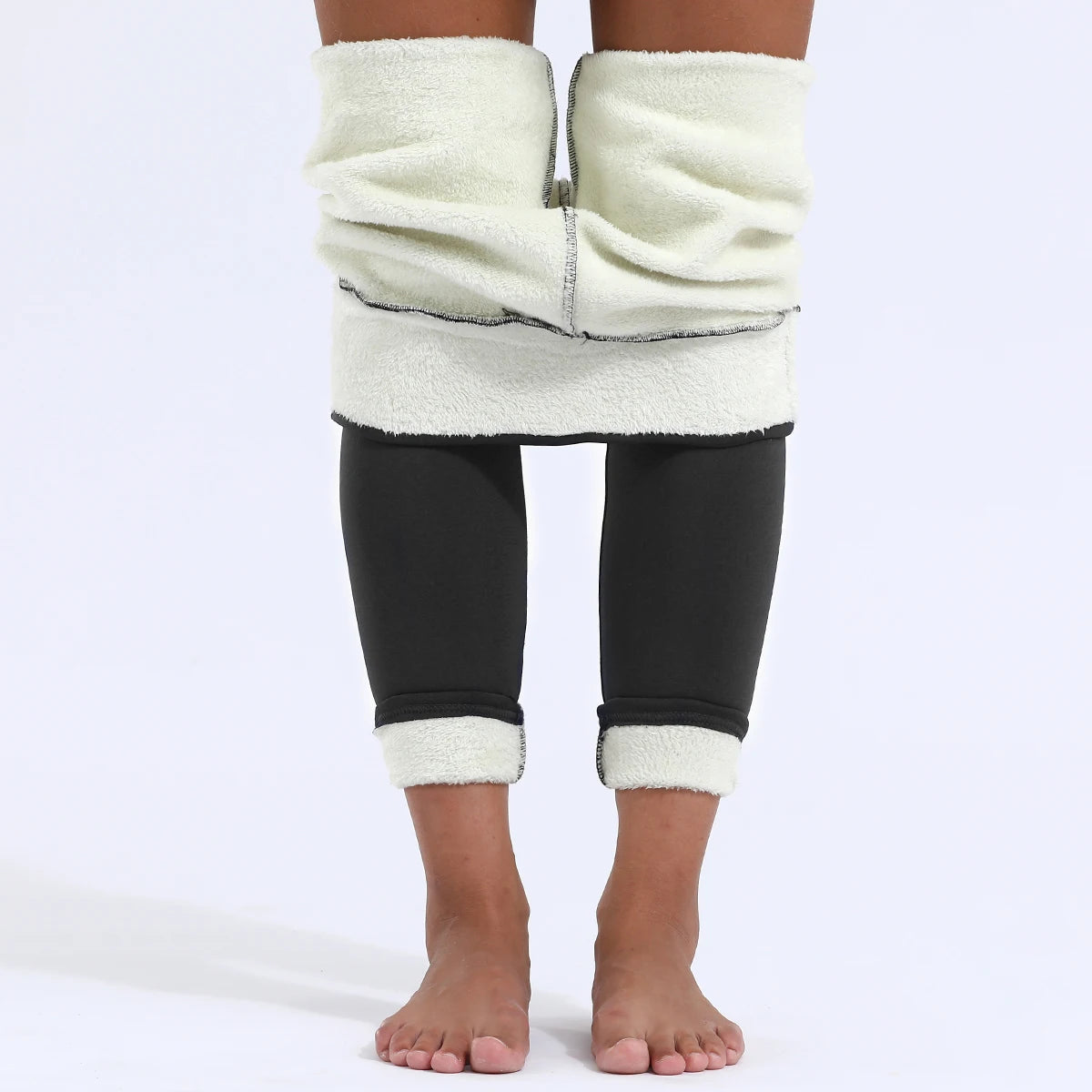 Women Lamb Fleece Legging Seamless High Waist Thick Thermal Legging