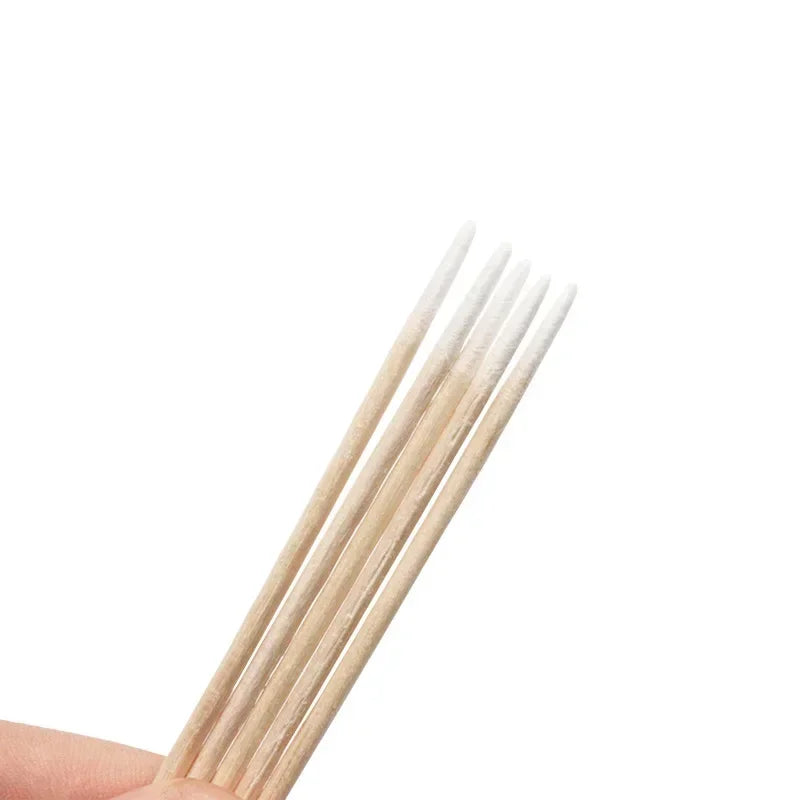 100-500Pcs Nails Wood Cotton Swab