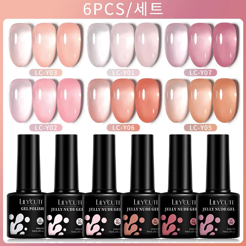 6PCS/SET 7ml Gel Nail Polish