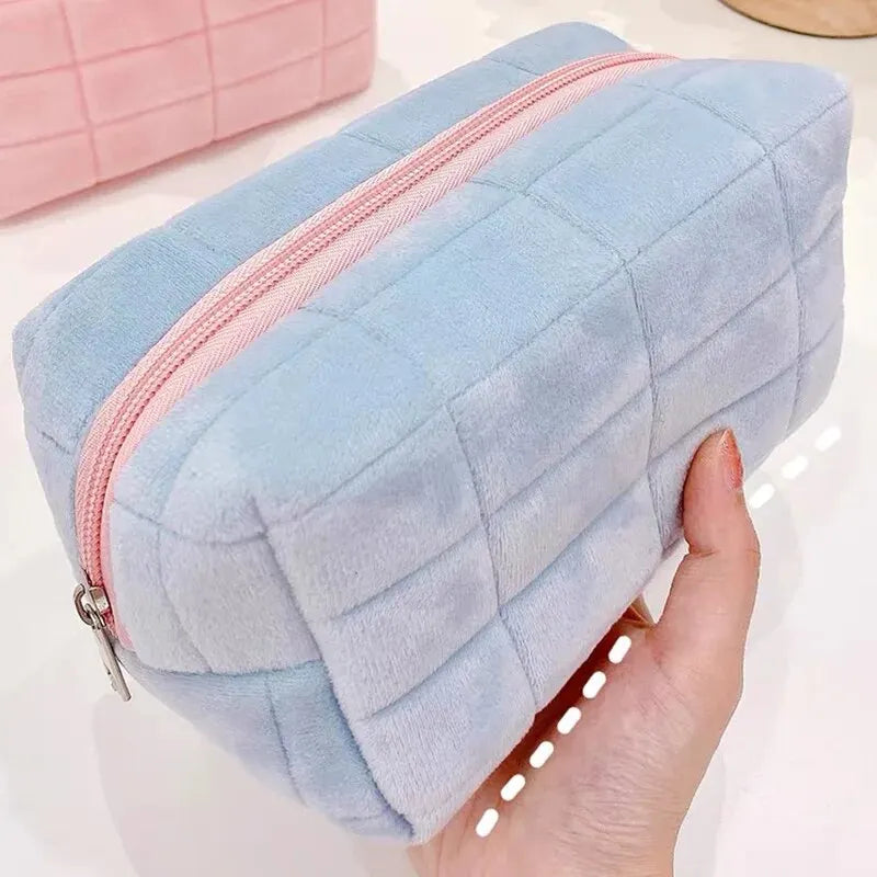 Solid Fur Cosmetic Storage Bag Makeup Organizer