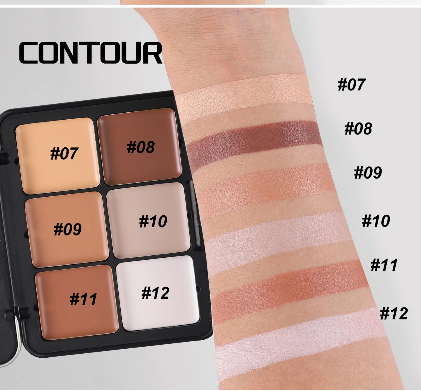 Iron Box Concealer Blush Cream Matte Highlight Contour Makeup Palette