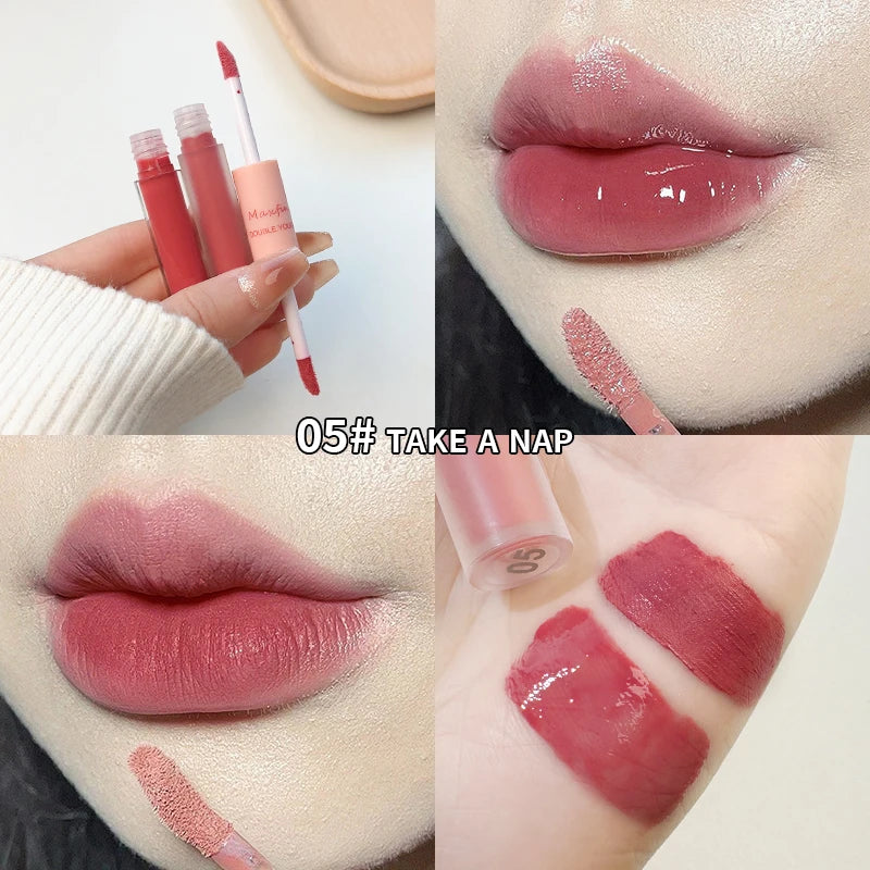 Double End Lip Glaze Full Gloss Mirror And Matte Velvet