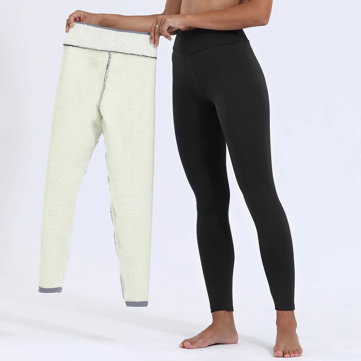 Women Lamb Fleece Legging Seamless High Waist Thick Thermal Legging