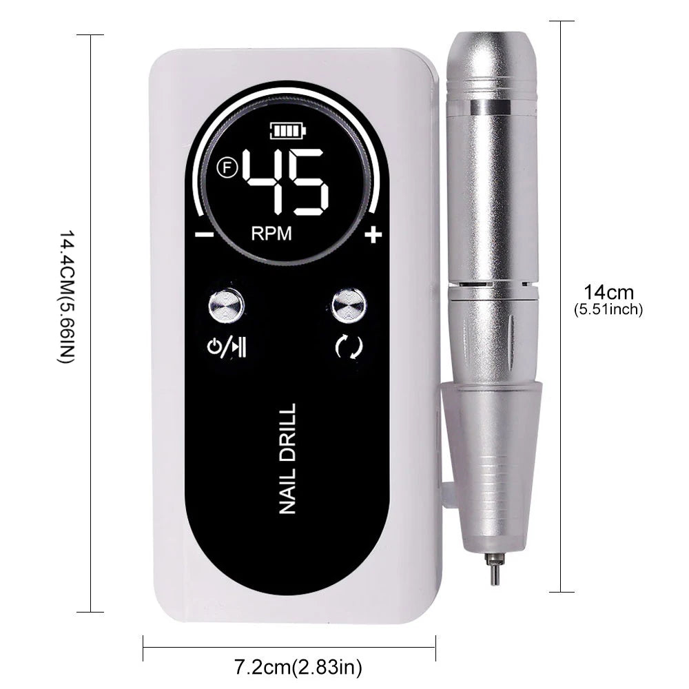 Professional 45000RPM Electric Portable Nail Drill Machine