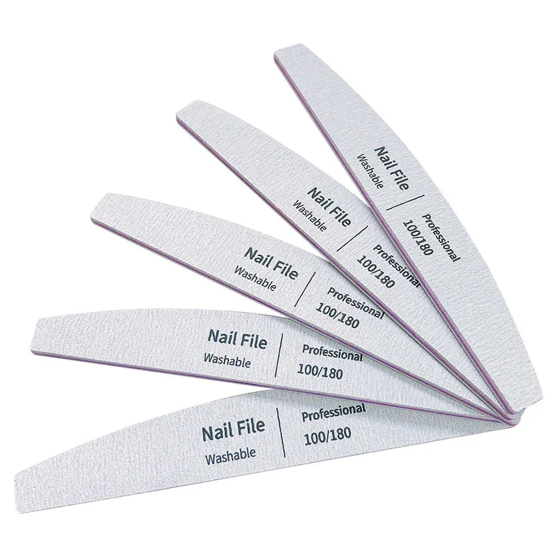 Nail File 100 to 180 Professional Tools Emery for Manicure Lime