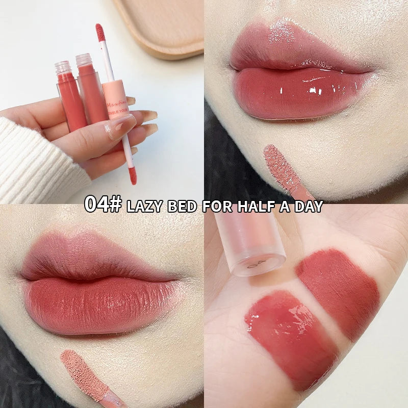 Double End Lip Glaze Full Gloss Mirror And Matte Velvet