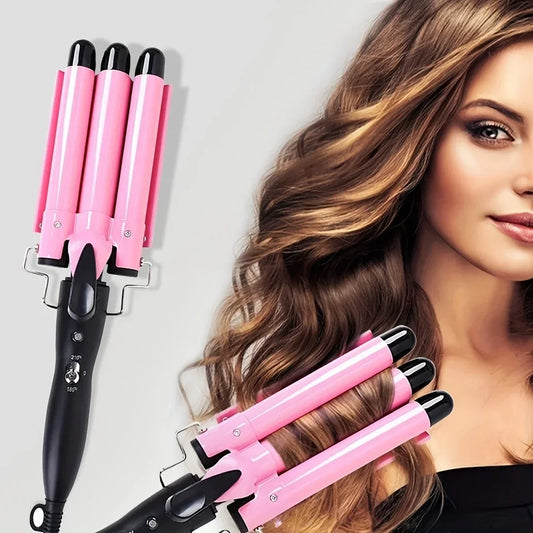 Professional Hair Curling Iron Ceramic Triple Barrel