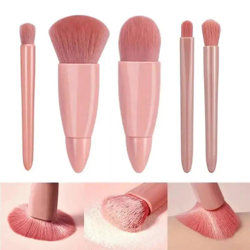 5-Piece Travel Size Makeup Brushes Set