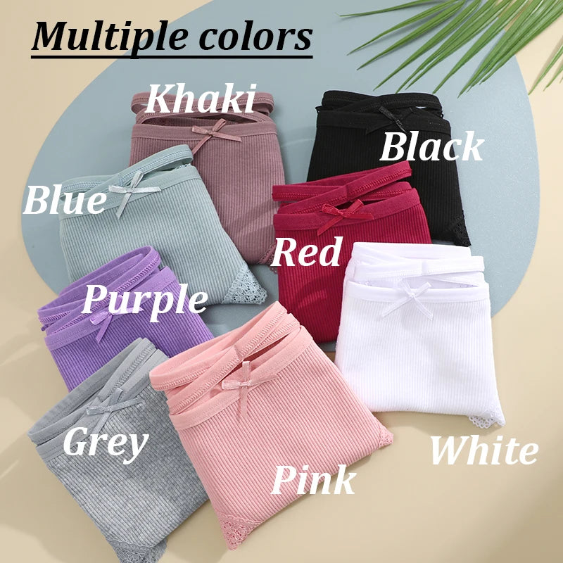 3PCS/Set Women Cotton Panties