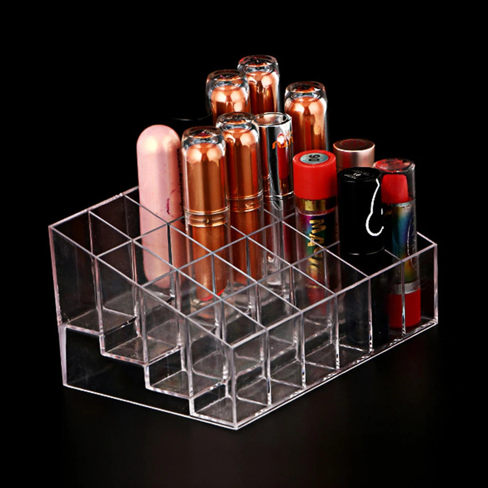 Transparent Cell Cosmetics Storage Rack