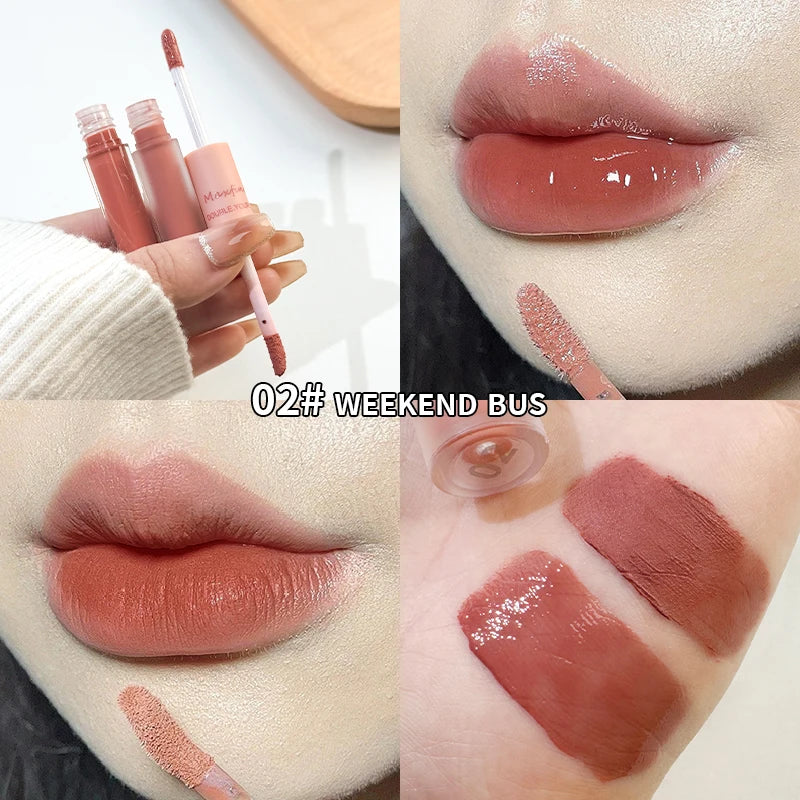 Double End Lip Glaze Full Gloss Mirror And Matte Velvet