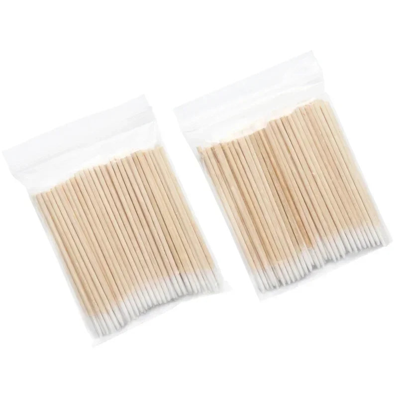 100-500Pcs Nails Wood Cotton Swab