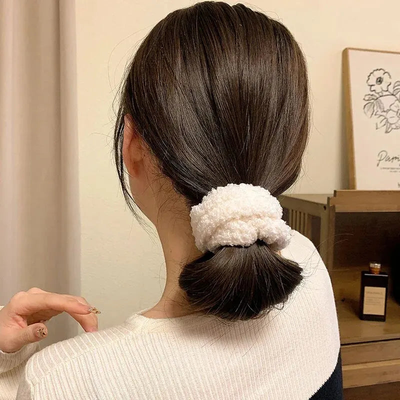 7-Piece Plush Hair Scrunchies